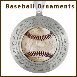 Personalized Baseball Christmas Ornaments